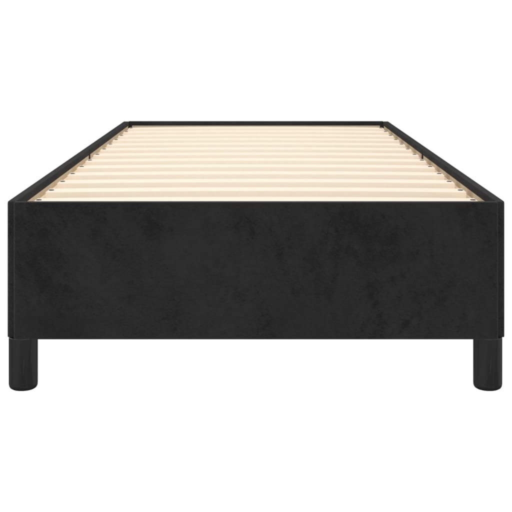 Cadre de lit sans matelas noir 100 x 200 cm en velours - 5