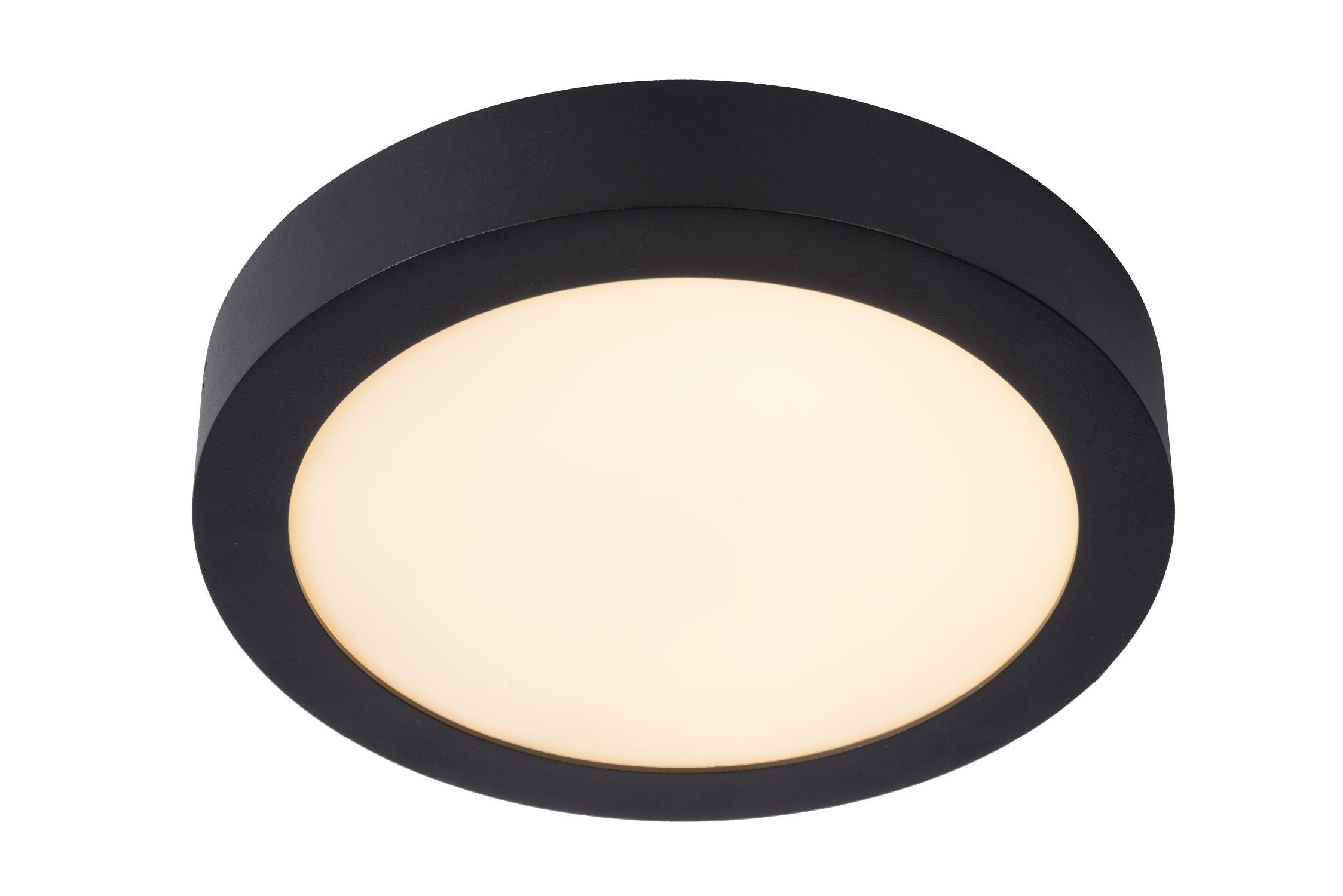 Plafon okrągły BRICE LED 15W Ciepła biel 1118lm czarno-biały wym:3,9x24x24cm IP44 Lucide