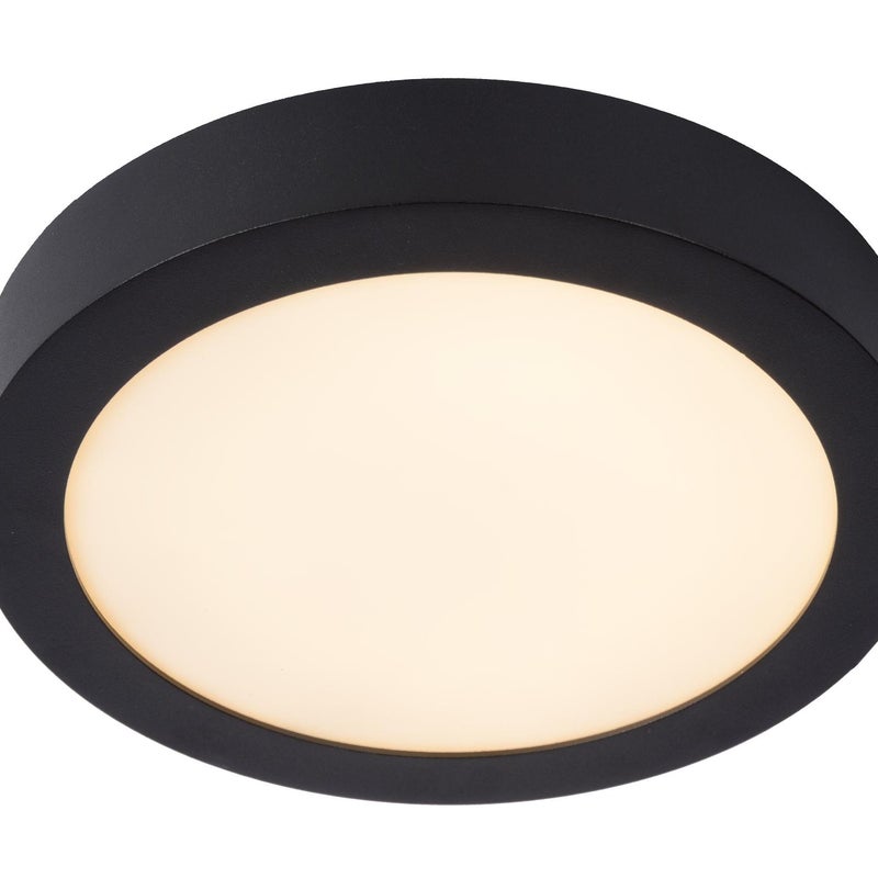 Plafon okrągły BRICE LED 15W Ciepła biel 1118lm czarno-biały wym:3,9x24x24cm IP44 Lucide