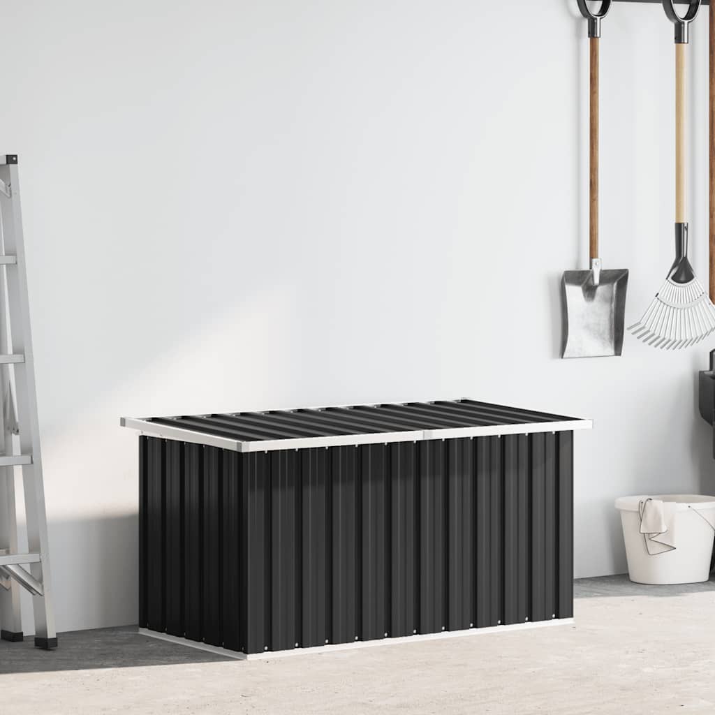 vidaXL Boîte de rangement de jardin Anthracite 129x67x65 cm - 4