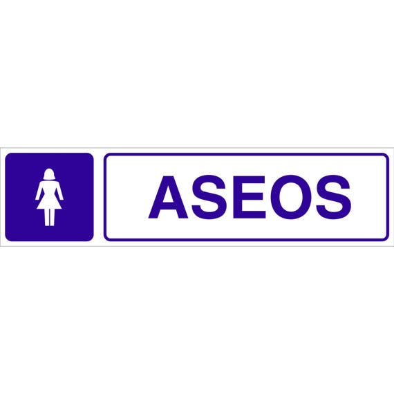Señal informativa Aseos Mujer (texto y pictograma) 250x62 mm | Leroy Merlin