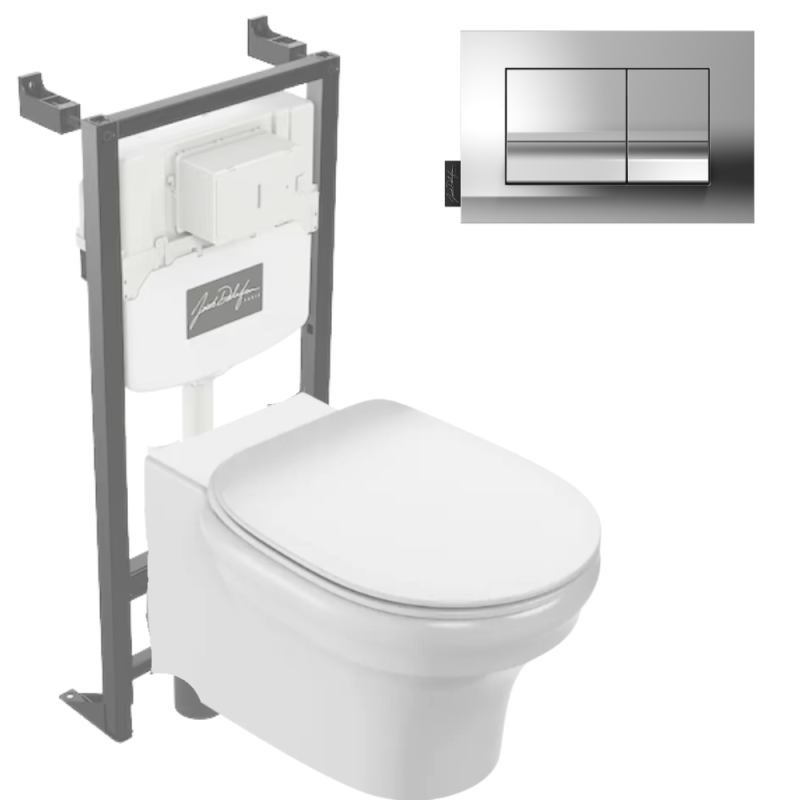Pack WC suspendu sans bride à économie d'eau JACOB DELAFON Cléo 1889 ...