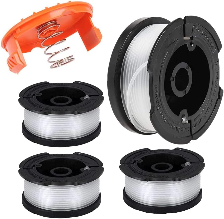 Części zamienne do szpuli z żyłką nylonową do podkaszarki Black &amp; Decker A6481 A6485 AF-100 (długość żyłki 9,1 m, średnica ⌀1,65 mm) (Black &amp; Decker A