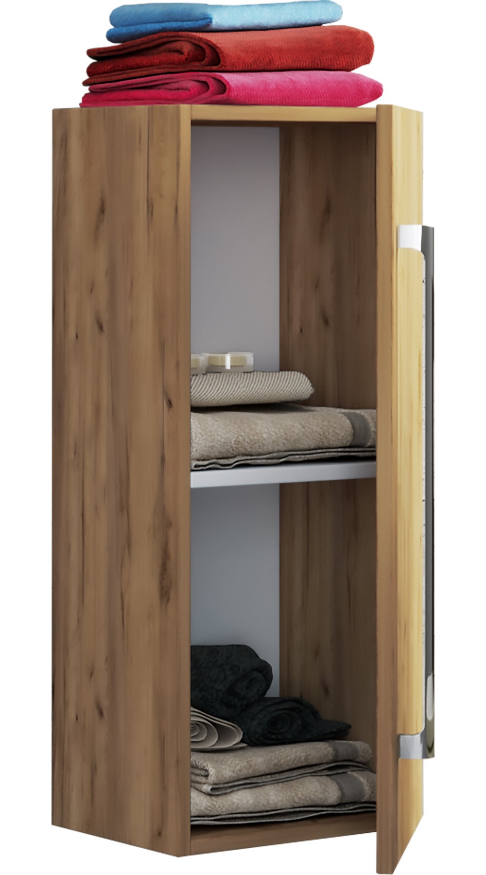 Muebles De Baño Midischrank Flandu Antracita / Roble De Miel Al 93 X An 31  X P 30 Cm 91948362, image size:1000x1800