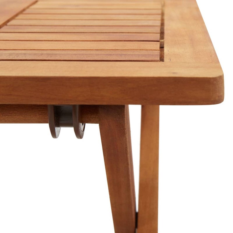 Table basse de jardin carré en Bois Marron 4 places - 4