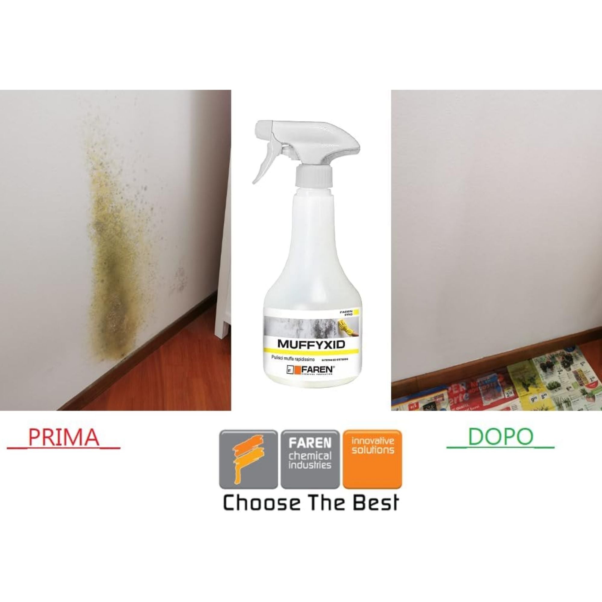 2 Spray Antimofo FAREN MUFFYXID 500 ml para Paredes Internas e Muros - 4