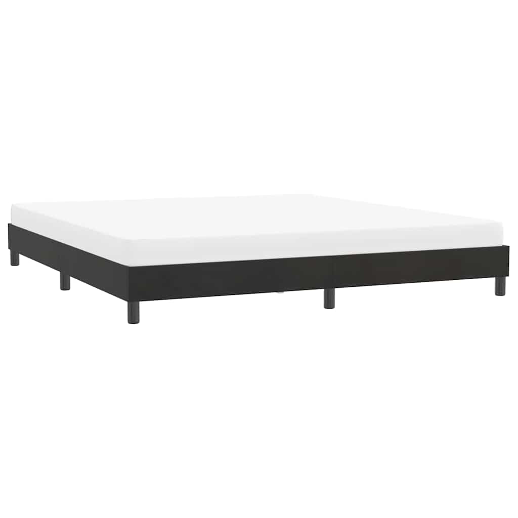 Cadre de lit sans matelas, velours noir, pour la chambre, 180 × 210 cm - 4