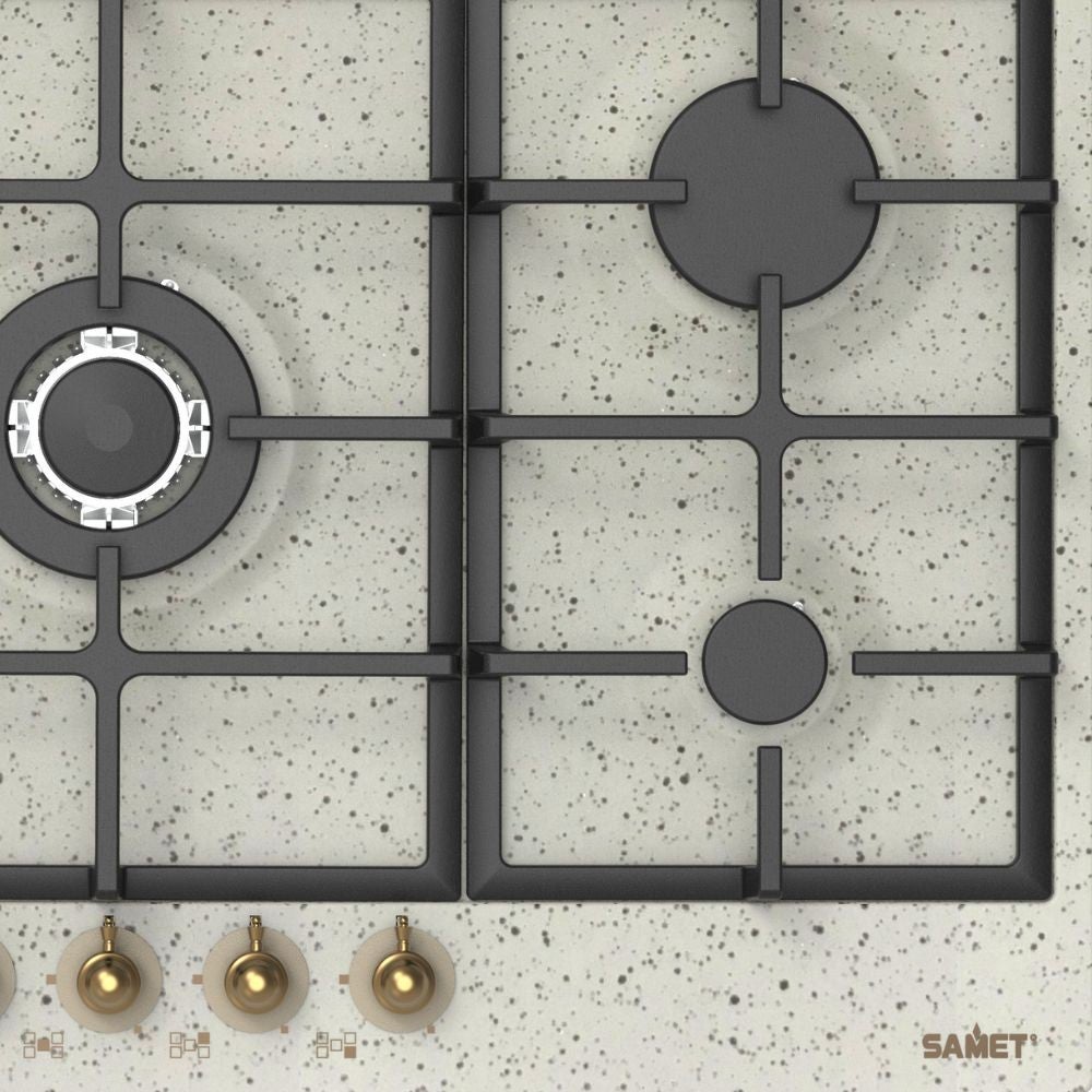 Piano cottura 5 fuochi da 90 cm avena Aiace Samet - 2