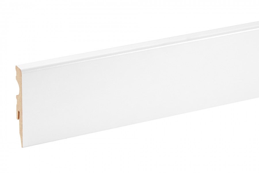 Listwa przypodłogowa MDF 58x14,5mm Cezar Biały RAL9003 Mat 2,20m