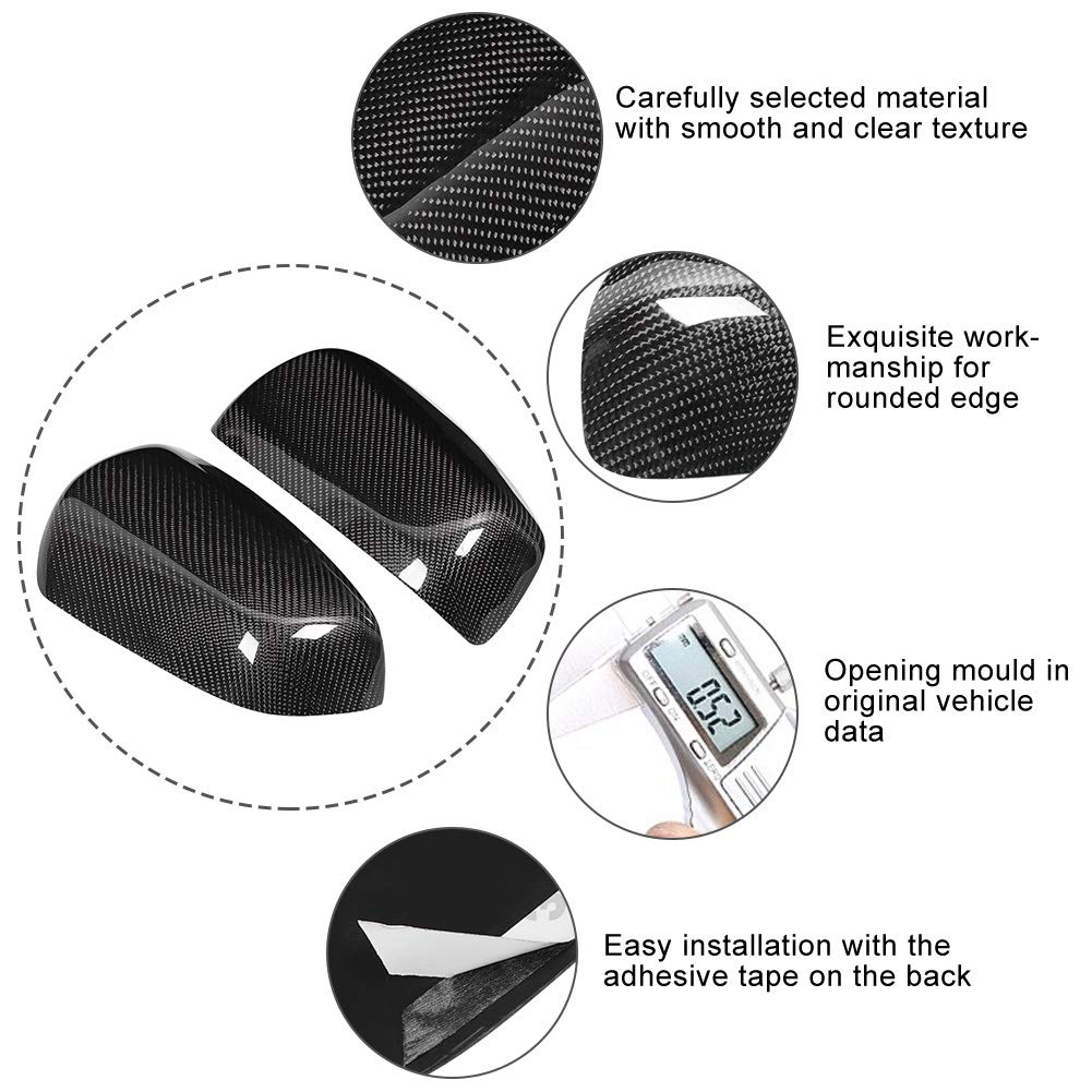 2 pezzi di rivestimento per specchietto retrovisore adatto per Mitsubishi Lancer EX EVO X 10 2009-2016 - 8