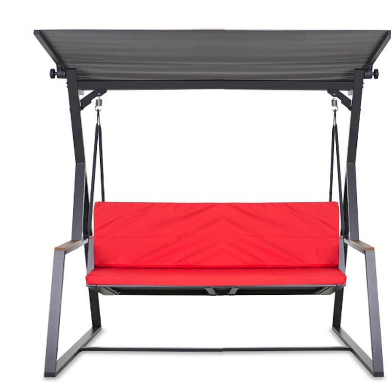 Poduszka ogrodowa na huśtawkę 100x60x50cm poduszka na meble ogrodowe czerwona, poduszka na balkon taras, poducha ogrodowa na ławkę