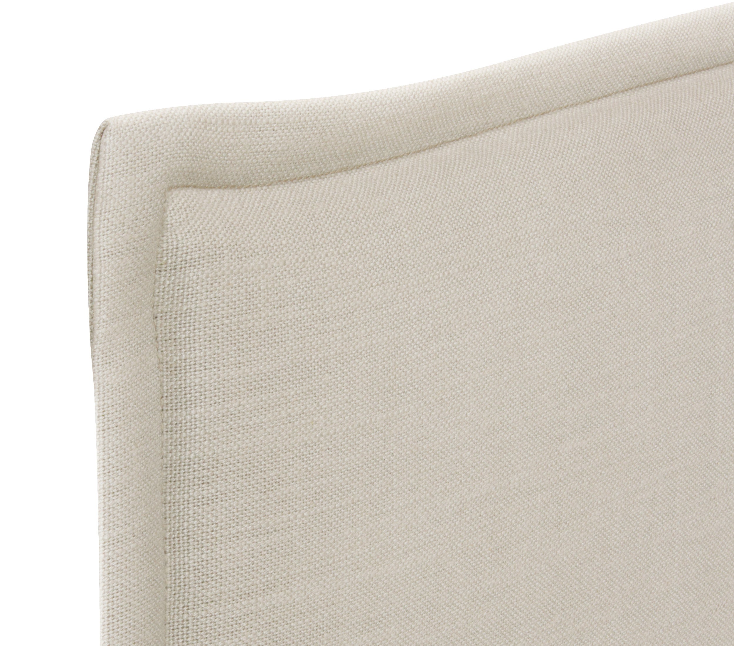 DHOME Cabecero de Lino Natural Liso con Ribete 80x50cm Camas 70/80/90 - Beige - 4