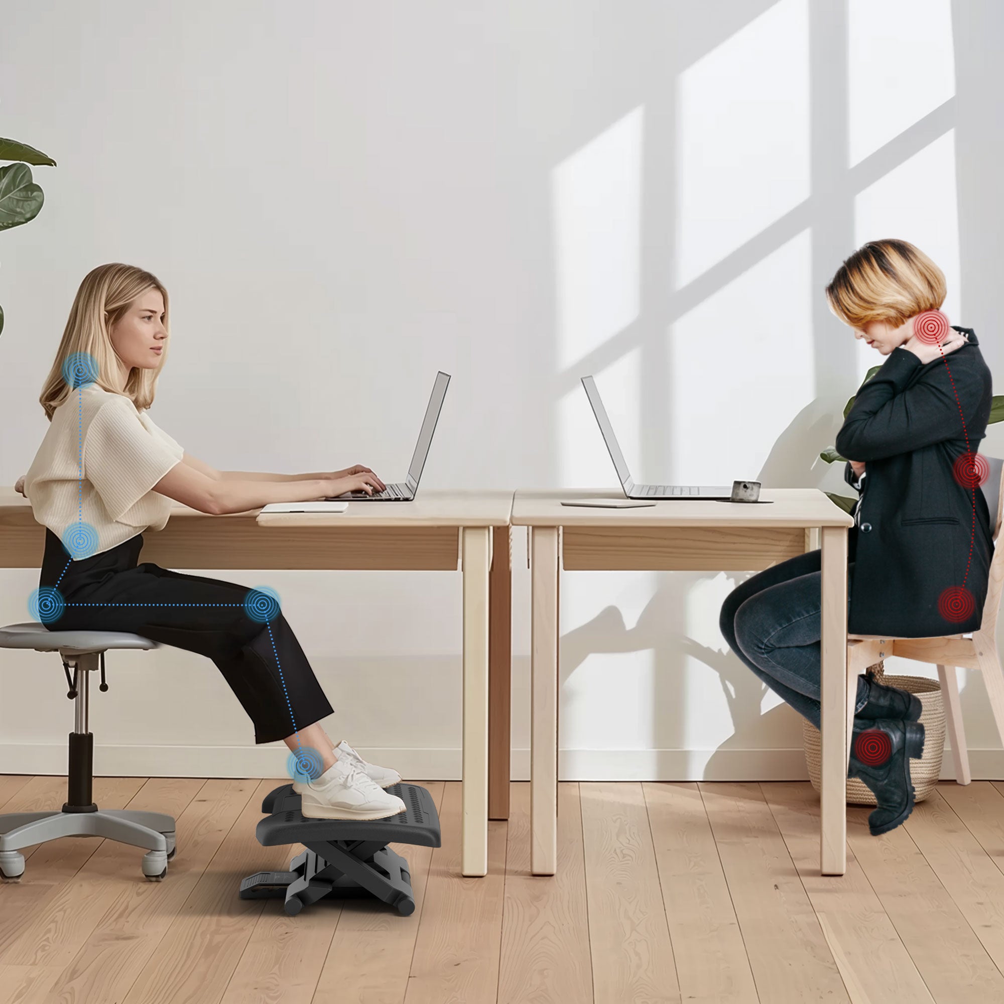 Repose-pieds de bureau ABS HOMCOM - 7