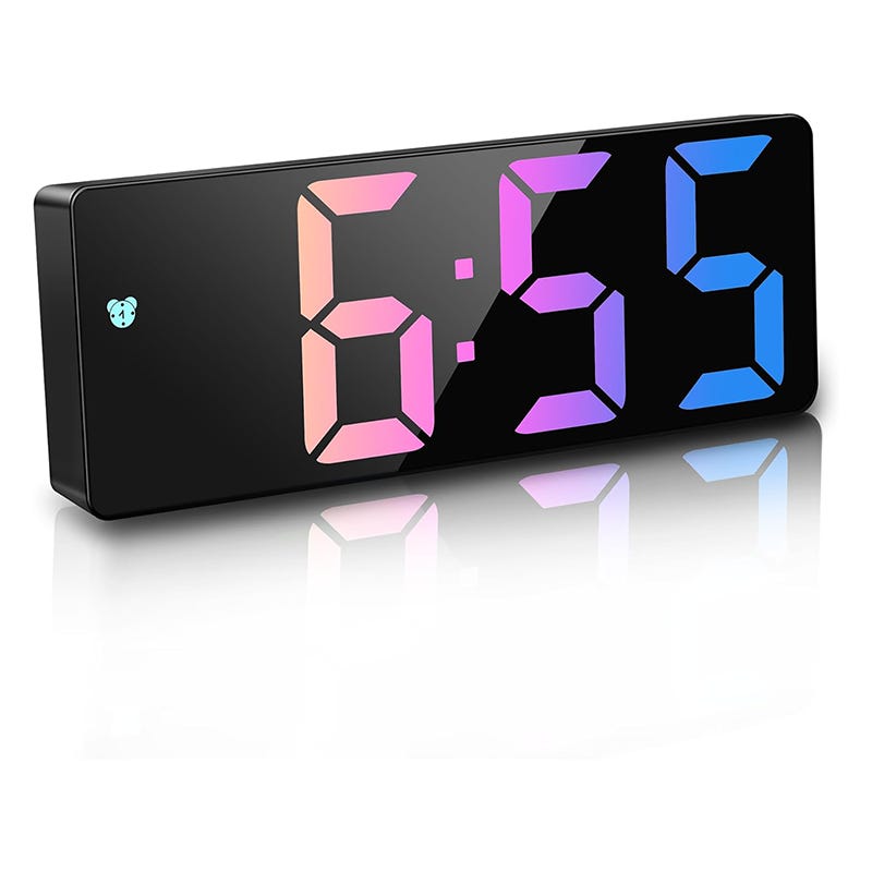 Sveglia Digitale con LED Temperatura Display Orologio, 2 Sveglie, Snooze, 13 Suoni di Allarme Porta, Suoni eRegolabile, Ricarica USB, 4 Livelli di Luminosità Regolabile, Controllo Vocale (bianca Sveglia Digitale con LED Temperatura Display Orologio, 2 Sveglie, Snooze, 13 Suoni di Allarme Porta, Suoni eRegolabile, Ricarica USB, 4 Livelli di Luminosità Regolabile, Controllo Vocale (bianca