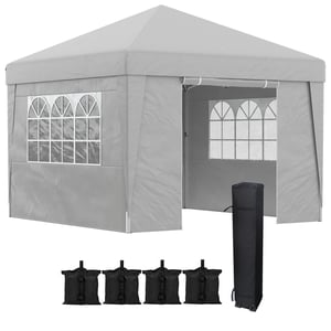 Barnum pop-up 2,98L x 2,98l x 2,75H m accessoires inclus gris