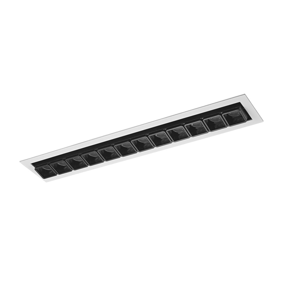 Oprawa stropowa sufitowa wpuszczana Harper czarno-biała LED 24W 3000K 1510lm wym: 9,5 x 40,4 x 7,8 cm prostokątna Italux
