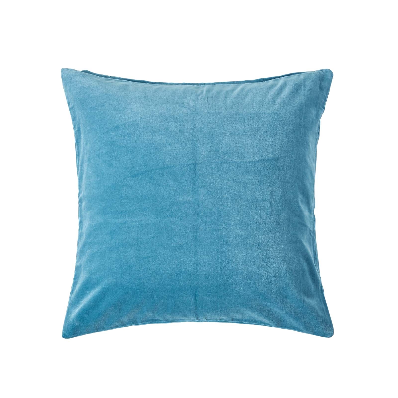 Homescapes Copricuscino in velluto blu, 30 x 50 cm | Leroy Merlin
