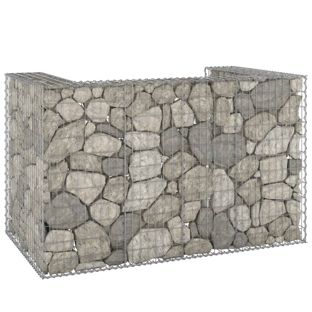 Maison exclusive - muro gaviones para contenedor basura galvanizado 180x100x110 cm