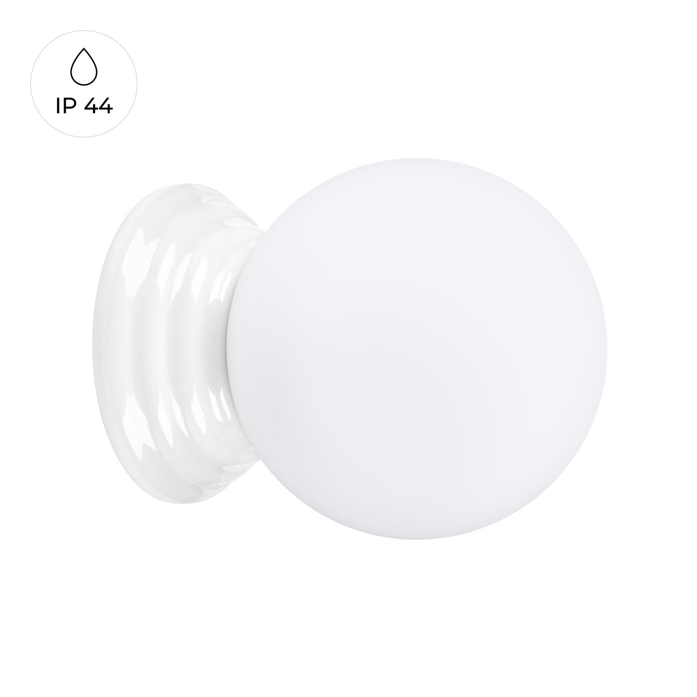 Kinkiet ścienny ceramiczny szkliwiony ZORI biały 1xG9x15W ceramika / gips wym:12x12x16cm IP44 Sollux Lighting - 2
