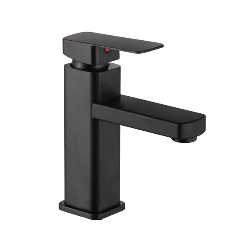 Matowa czarna bateria umywalkowa - bateria umywalkowa z wężem doprowadzającym wodę G3/8 - bateria umywalkowa do umywalki ręcznej i łazienkowej