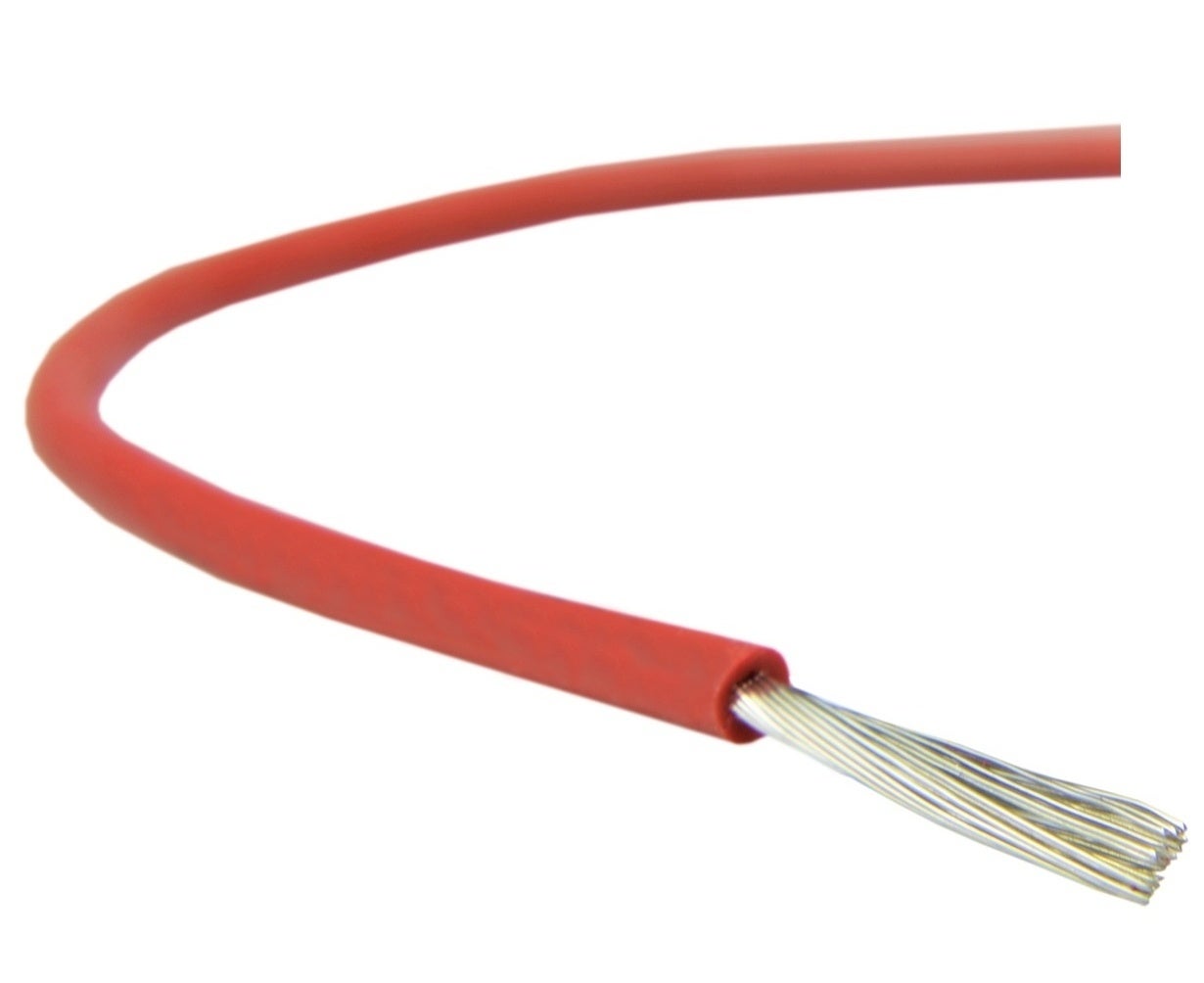 Kabel silikonowy SIF 180°C 1,5mm2 jednożyłowy czerwony 300/500V ciepłoodporny bezhalogenowy linka TKD 100m