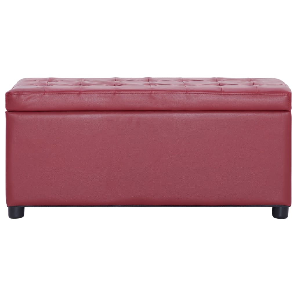 Pouf Coffre De Rangement Pliant En Simili Cuir Coloris Marron Chocolat - Longueur 38 X Profondeur 38 X Hauteur 38 Cm