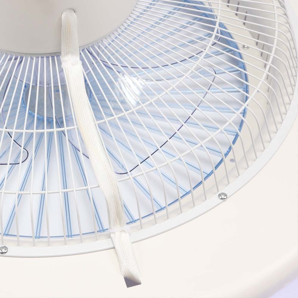 Ventilatore da soffitto LED 45W con pale nascoste Ponele bianco con telecomando e intensità regolabile ø59cm - 3