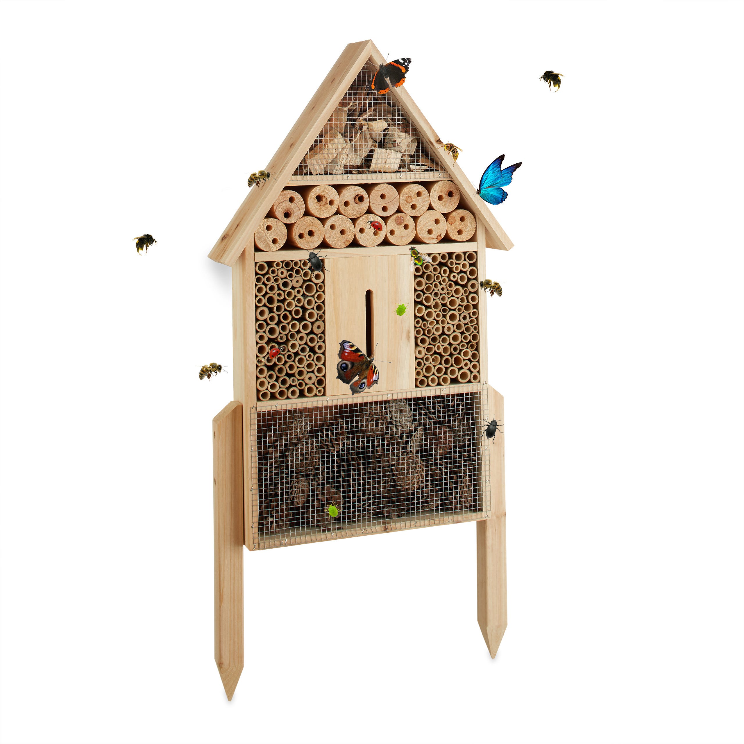 Relaxdays Hôtel à Insectes, En Bois, à Suspendre, Pour Coccinelles, H X L X P 22 X 18 X 12 Cm Nature 82308907 Relaxdays Hôtel à Insectes, En Bois, à Suspendre, Pour Coccinelles, H X L X P 22 X 18 X 12 Cm Nature 82308907