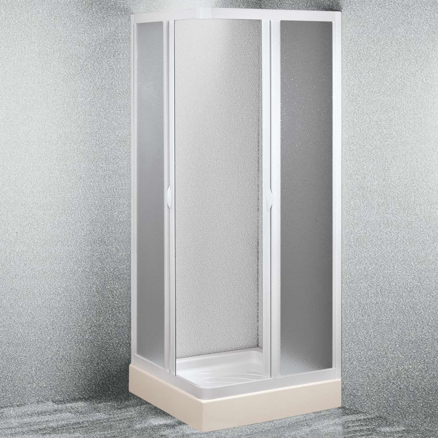 Mampara de Ducha 70x70 CM de Acrílico mod.Smart con Apertura Central - 3