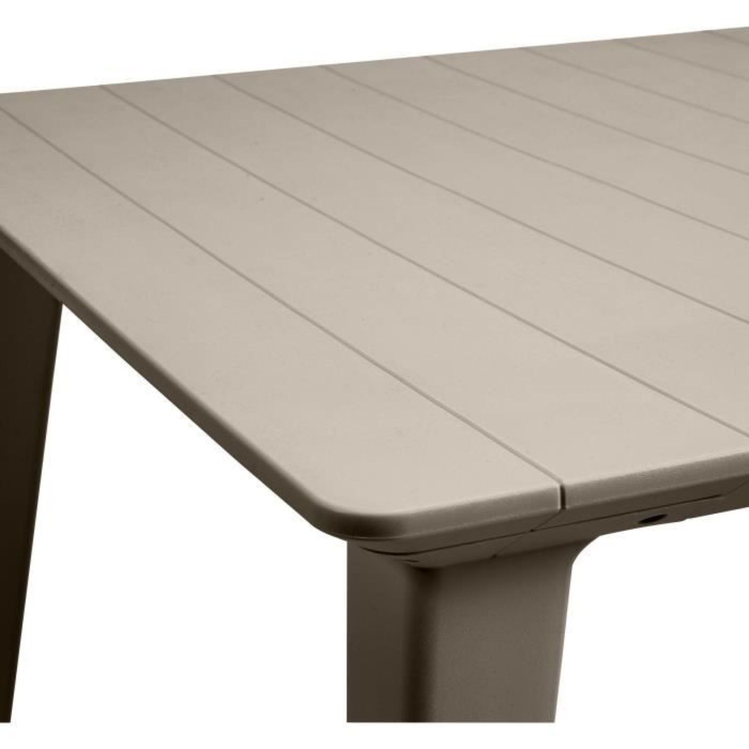 Table à manger de jardin rectangulaire en Résine Marron 6 places - 3