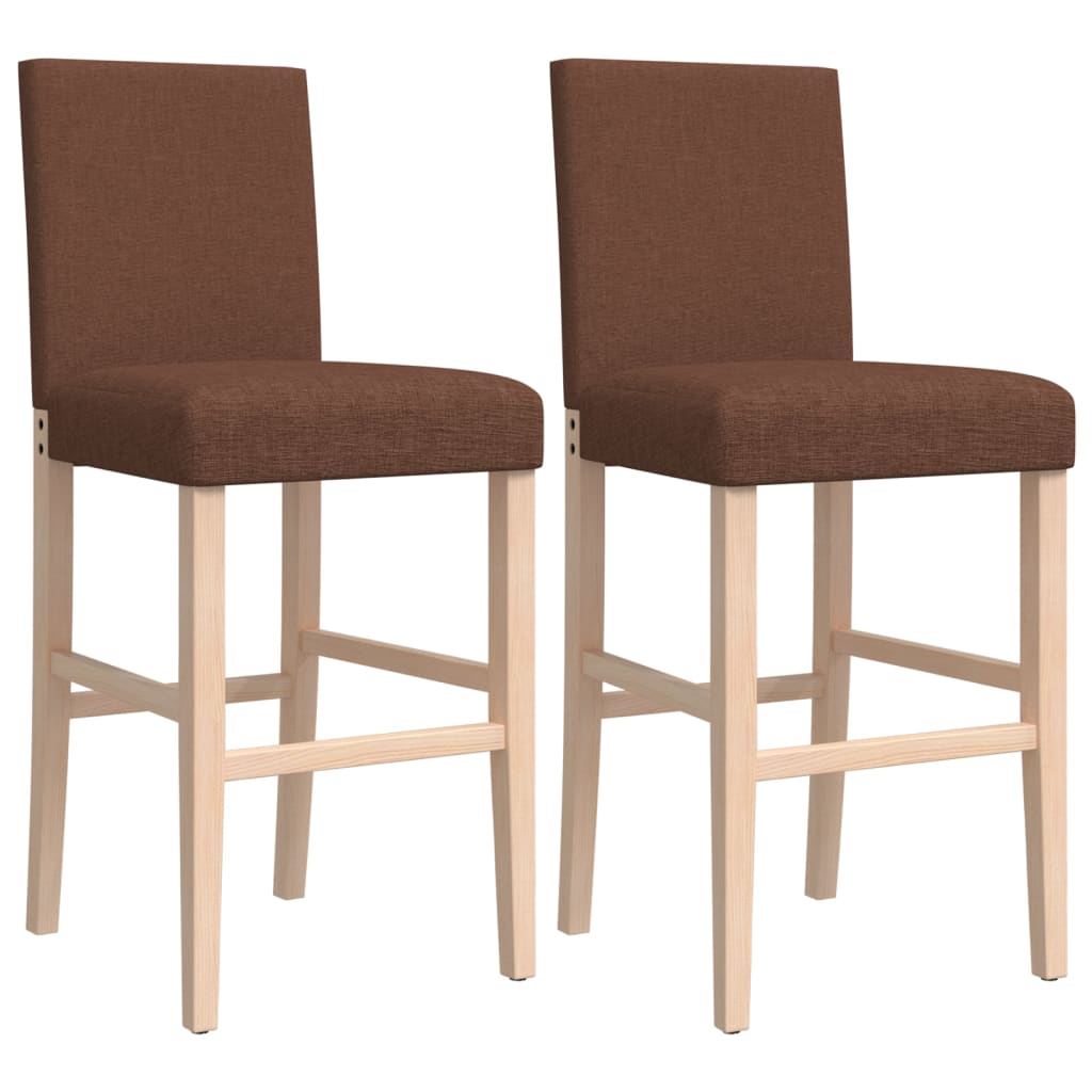 Confezione 2 Sgabelli Alti in Velluto e Stoffa (65 CM) Quattro