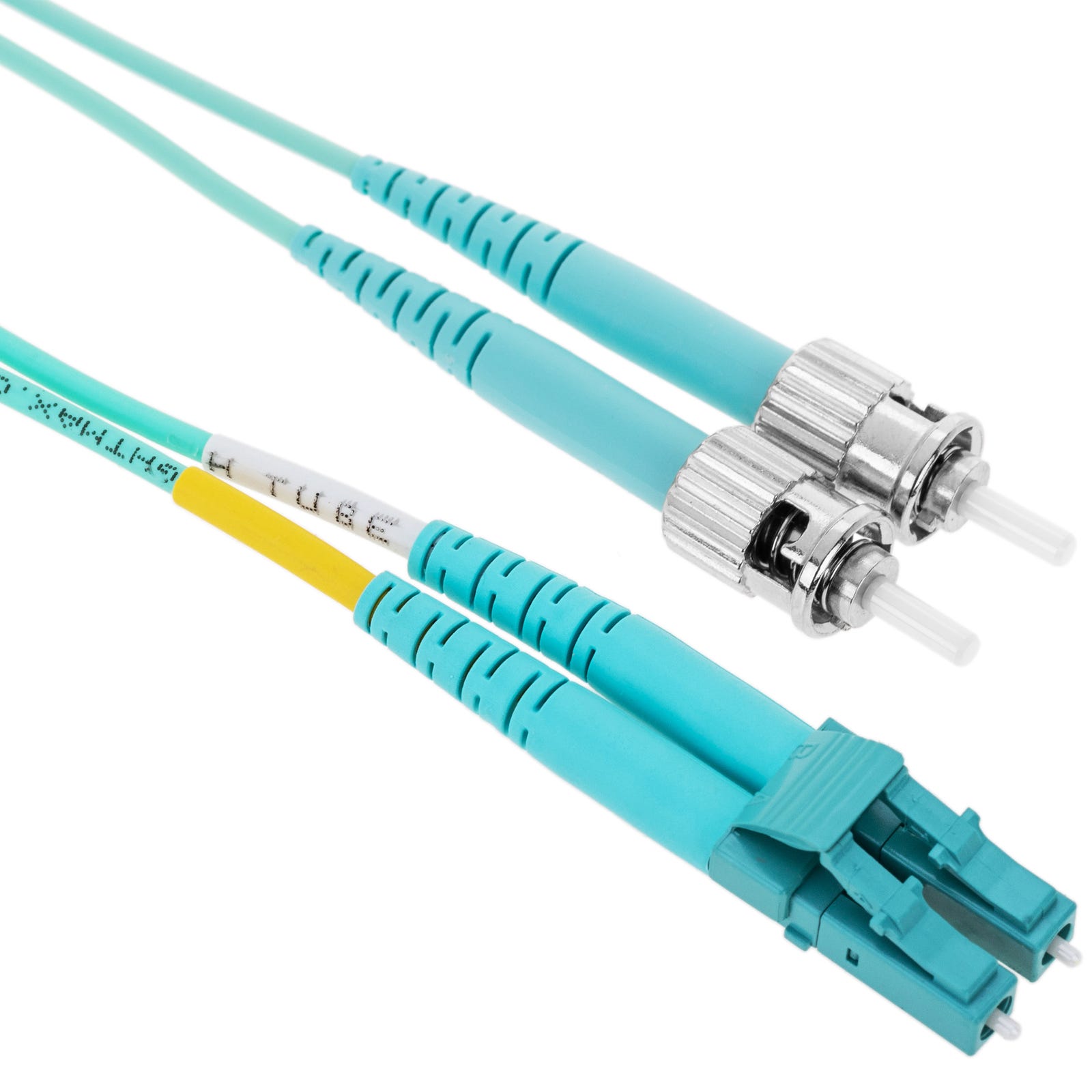 Câble Fibre Optique ST/UPC Vers LC/UPC OM3 Duplex 50/125µm Multimode 10G – 5 Mètres LSZH