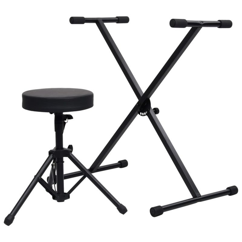 Audibax KB200B Tabouret Piano Rembourré Avec Rangement - Banc Clavier Stable Et Confortable
