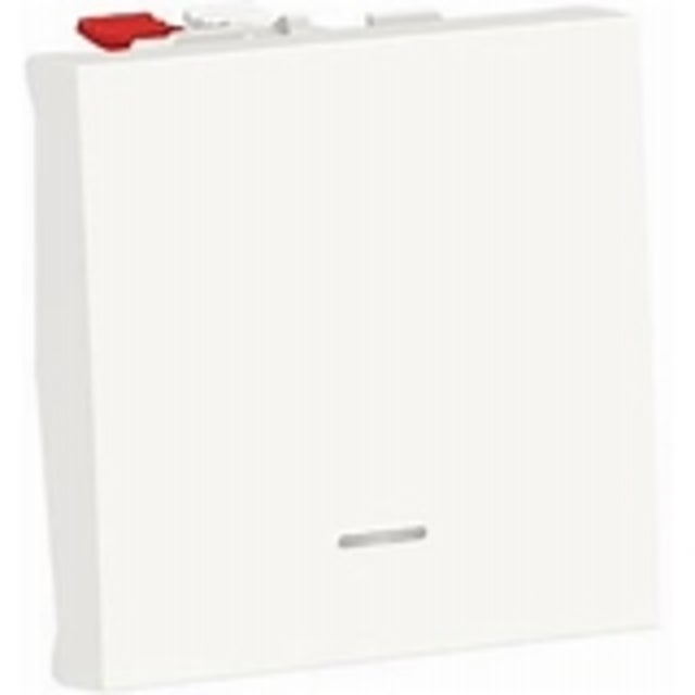 Interrupteur va et vient + voyant 10A - aluminium - Unica - Schneider