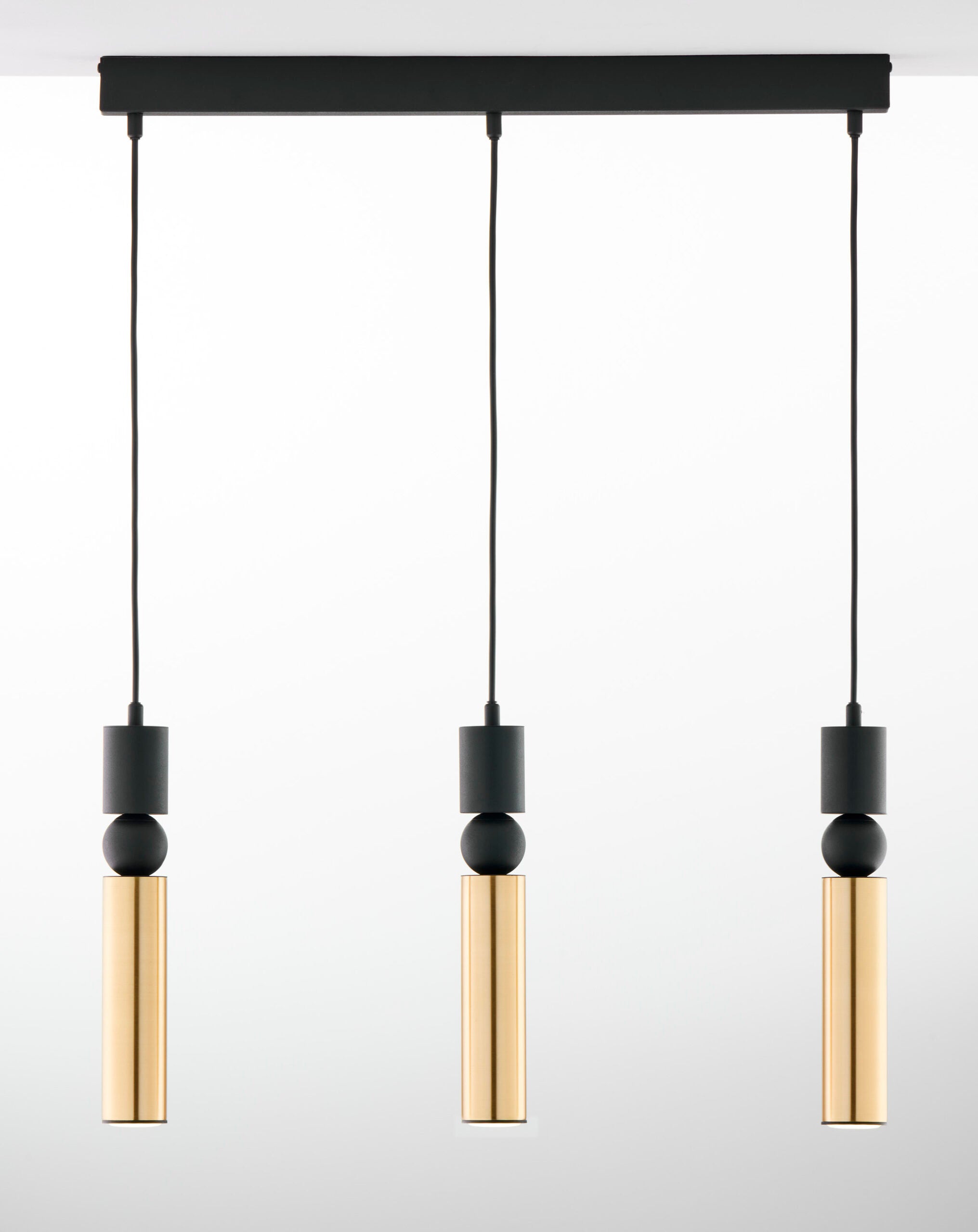 Lampa sufitowa ALAS czarno-złota 3xGU10x10W metal wym:120x60x6cm IP20 Jupiter