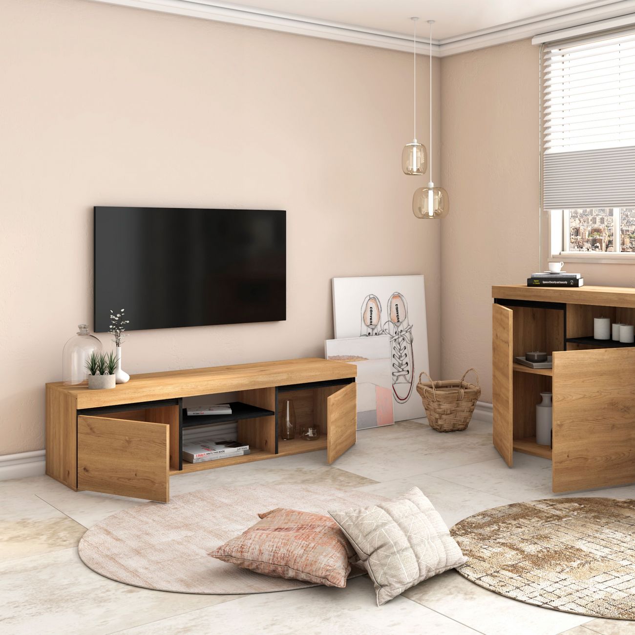 Meuble TV Ebos 140 - 5