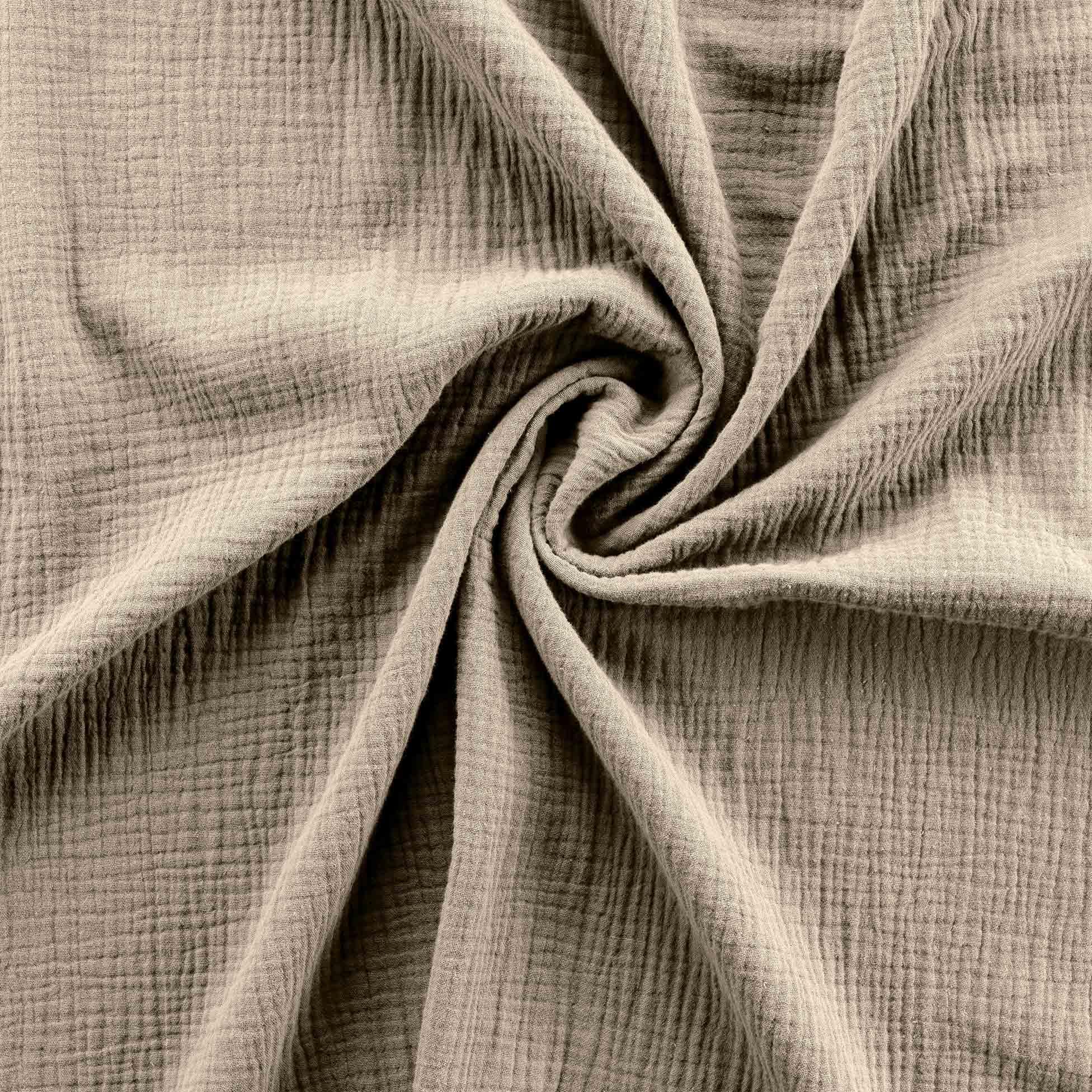 Parure de lit 260 x 240 cm – Gaze de Coton / Coton 57 fils – Angelia Sable + 2 taies - 8