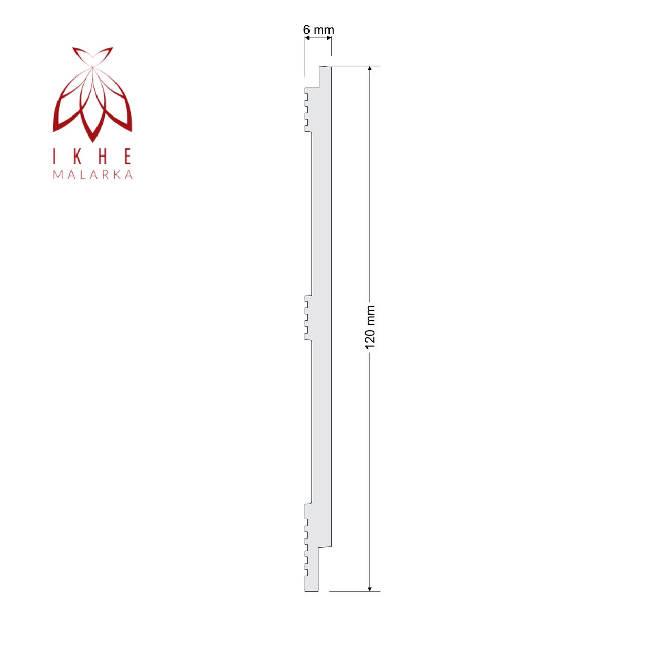 1 x 0,12 m² Painel de parede estilo rústico – Poliestireno rígido branco – Boiserie decorativa LB02 - 5