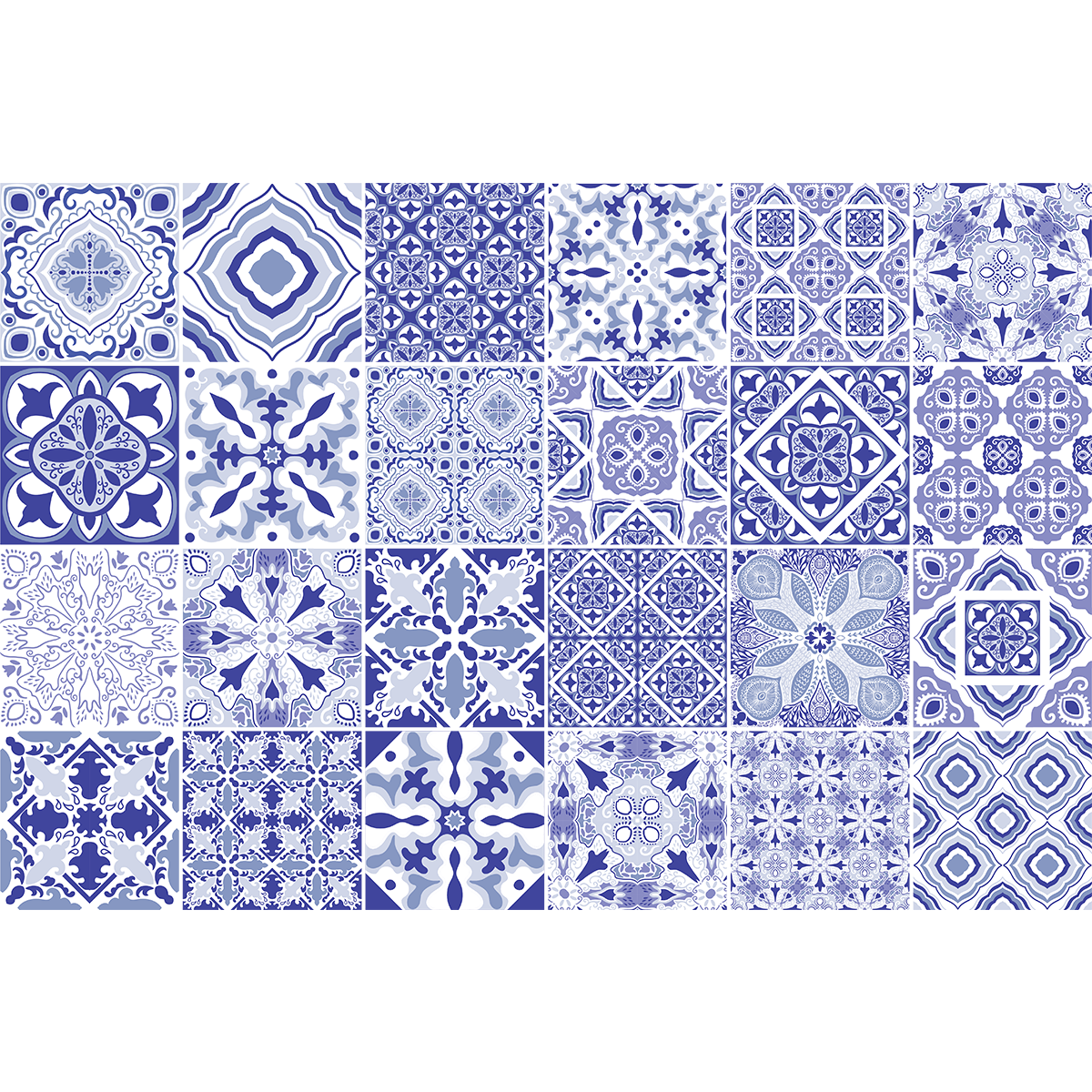 24 adesivi piastrelle di cemento azulejos tobias - Sticker adesivo - adesivi murali - 24stickers15x15cm - 2