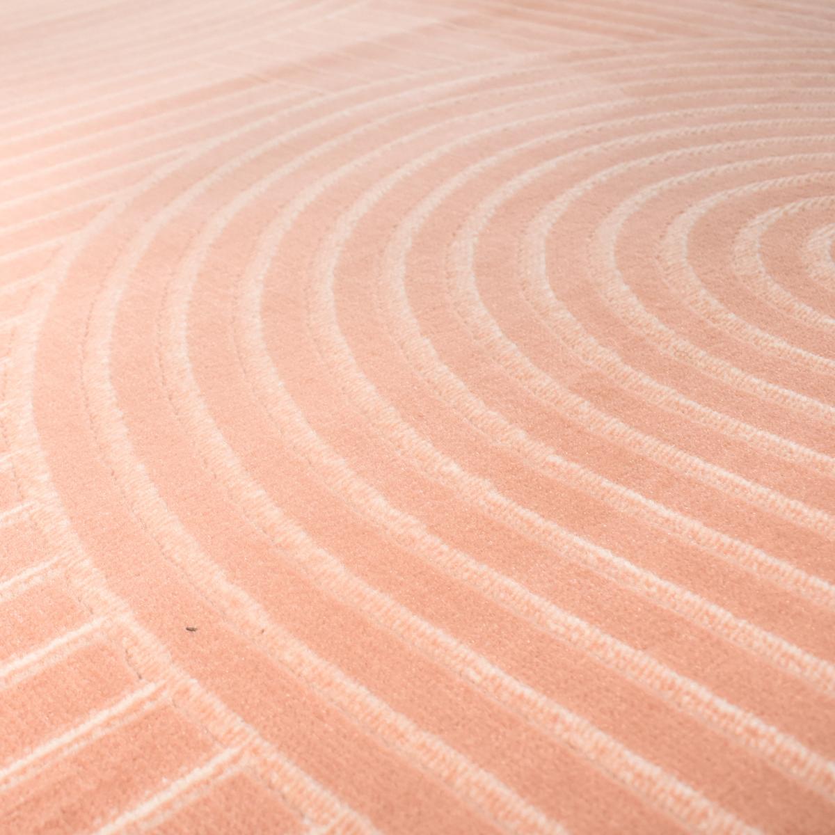 tapis salon 200x290 tissé rose rectangle motif géométrique LYN49 ARCROL - 3