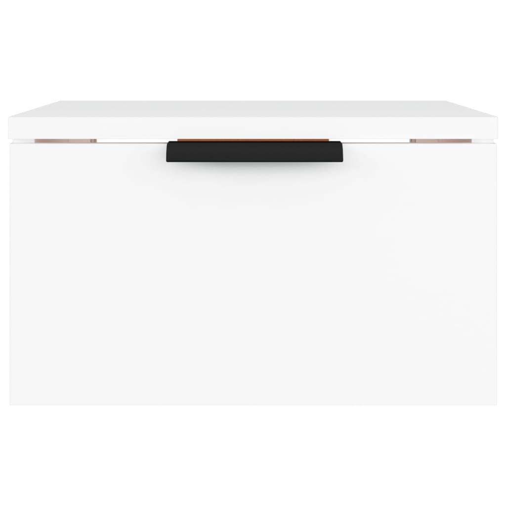 Pack de 2 Mesitas de noche de pared，Mesitas de noche flotantes，Mesilla de noche blanco 34x30x20 cm CFW47580 - 4