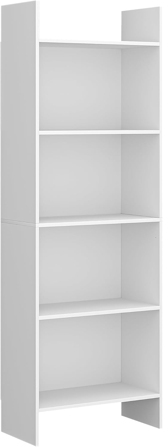 Hzuaneri Libreria A 6 Ripiani, Scaffale Con Scomparti E Ripiani Aperti Organizzatore Libreria Verticale Mobiletto Multiuso Per Soggiorno Studio 24 X 60 X 170 Cm Nero Bc11104x
