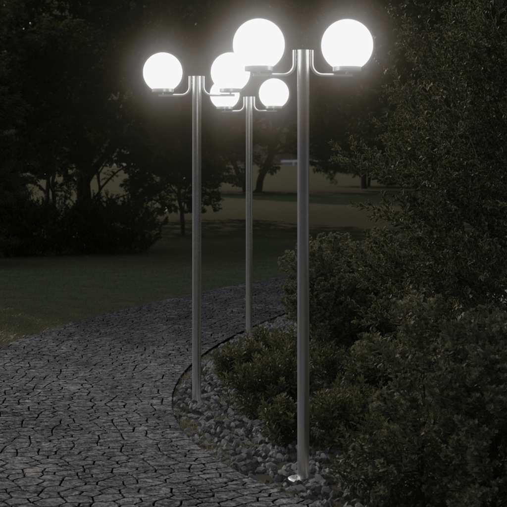 Lampada Da Terra Per Esterni Lampada Da Terra Da Giardino Con Base In Acciaio Inossidabile Ip44 1x Led 11w 750lm Bianco Caldo Pxa 15x99 Cm Set Di 2 84581942
