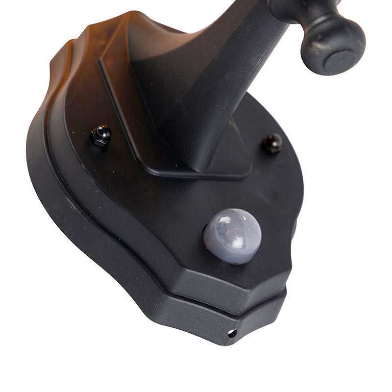 Applique murale d'extérieur classique noire avec détecteur de mouvement - New Haven - 3