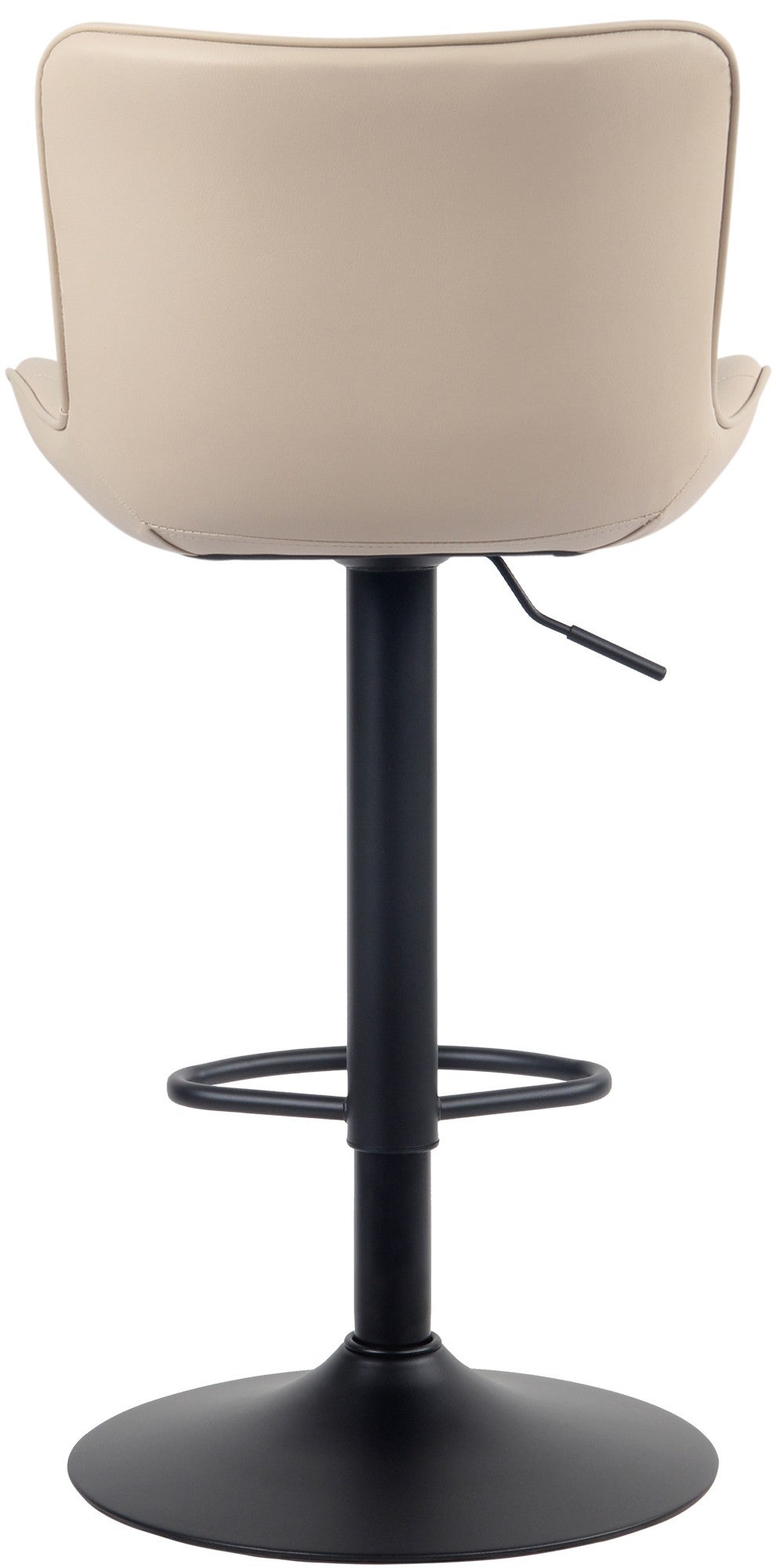 Tabouret de bar Linus Pied en Métal Hauteur réglable Siège pivotant Crème|Similicuir - 6