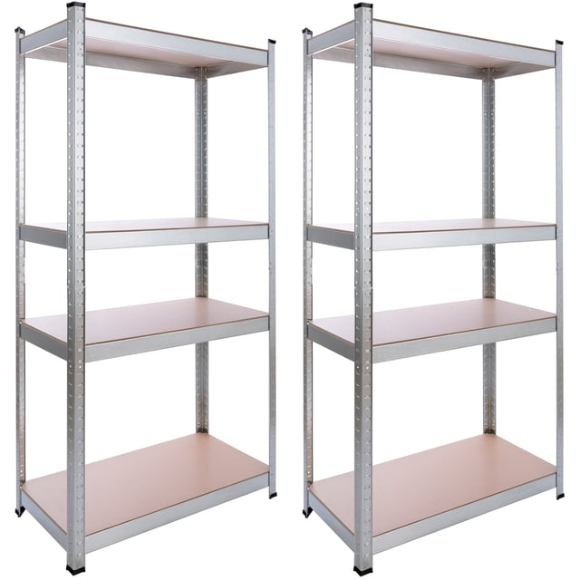 AREBOS Étagère Charge Lourde 2pièces Étagère de Stockage en sous-Sol 320kg 160x80x40cm 4 étagères
