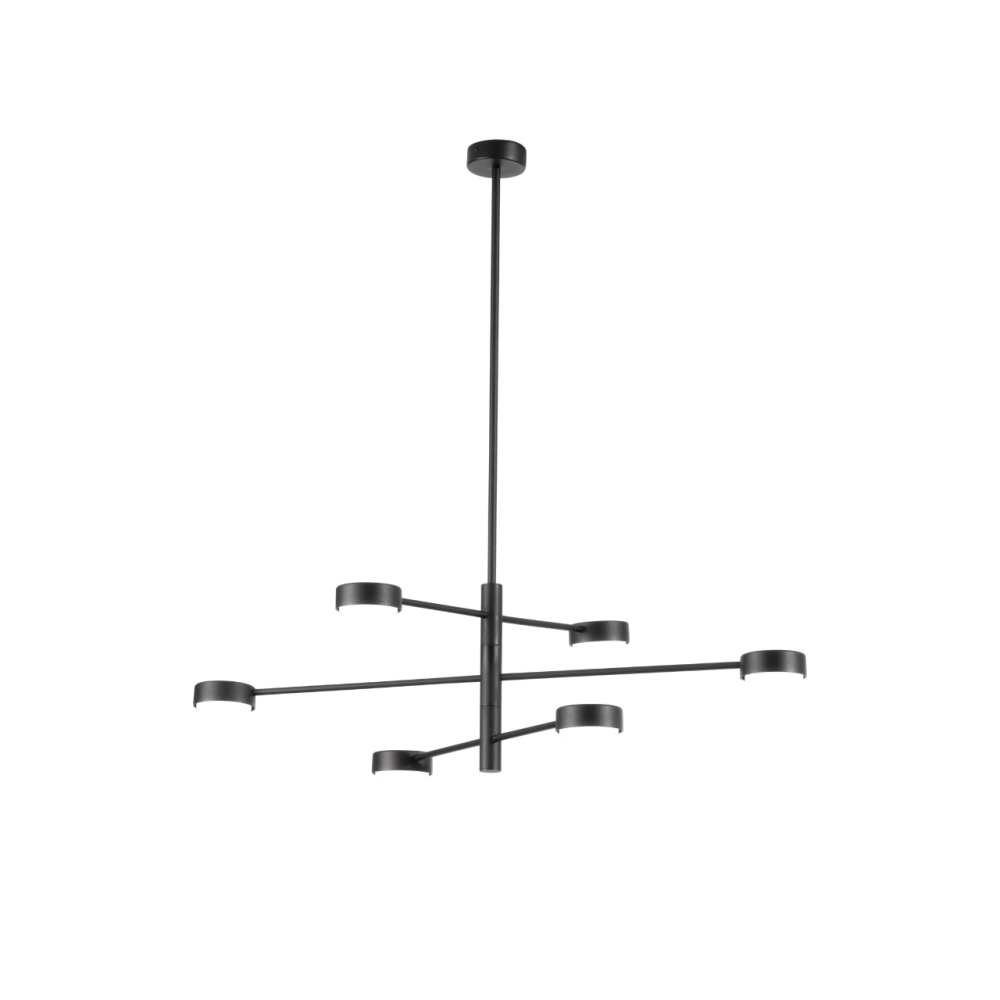 Lampa sufitowa Eclipsia Black - d850x845mm 6xGX53 - Elegancka metalowa lampa wisząca