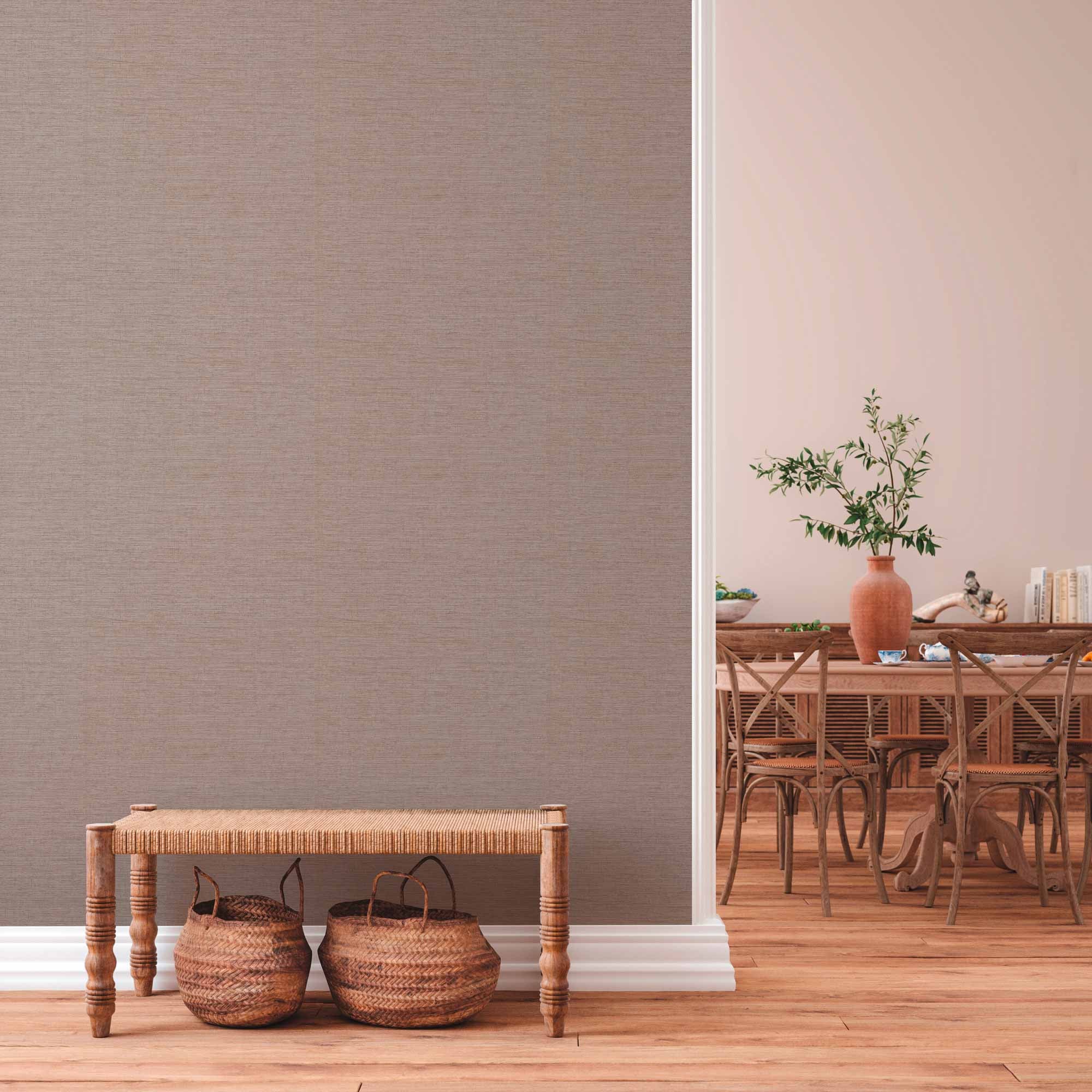 Tapeta malowany efekt taupe - 53 cm x 10.05 m - LIVINGWALLS - 5