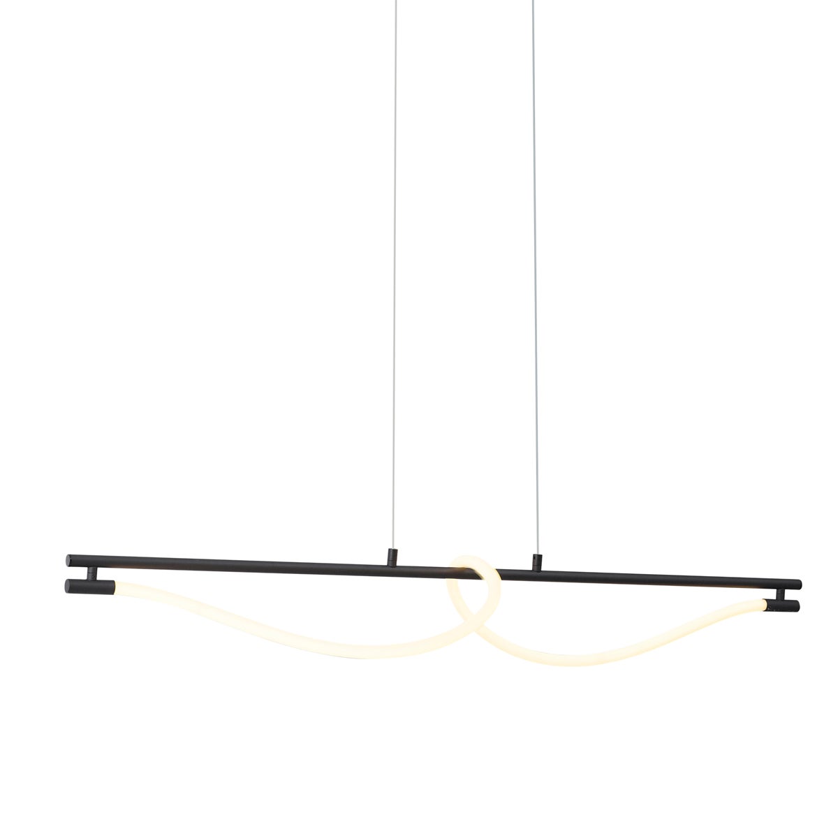 Qazqa nowoczesny lampa wisząca do stołu jadalnego - Twirl - czarny, led zintegrowana 20w zestawie, Integrated led, 2700k, ciepła