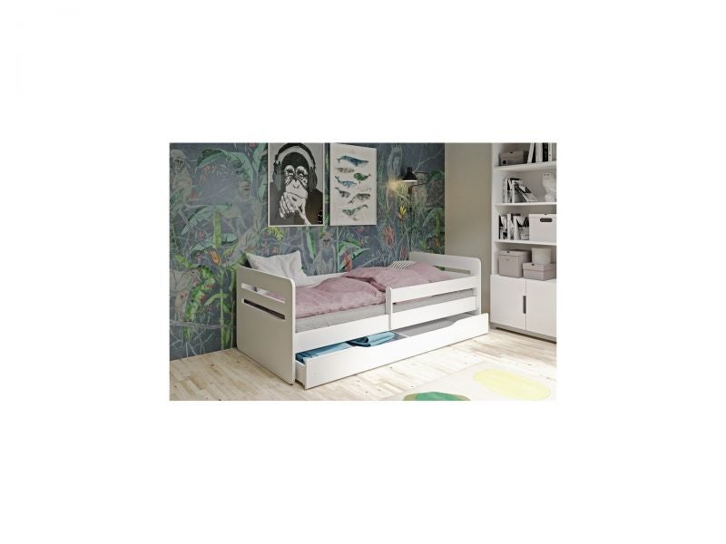 Lit Tomi bleu tiroir et matelas inclus 180/80 | Leroy Merlin
